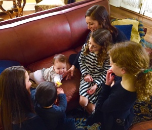 Morris's great grandchildren: Emily, Audrey, Callum and Charlotte. 